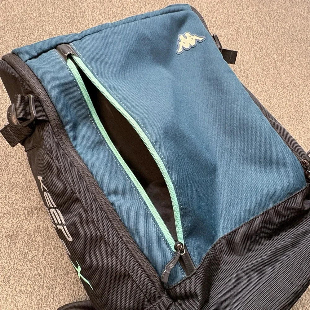 KAPPA Laptop Backpack Blue Black Y2K Strap School College Skate